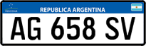 License plate of Argentina, Cars (Mercosur, AB 123 CD)