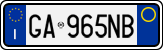 License plate of Italy, Cars (1994 year series)