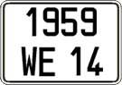French license plate, FNI