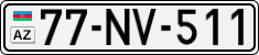 License plate of Azerbaijan, Cars