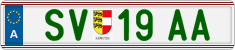 License plate of Austria, Regular plates