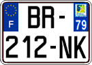French license plate, SIV (ordinary)