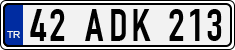 License plate of Turkey, Regular plates