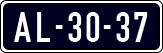 License plate of the Netherlands, Imported oldtimers (cars)