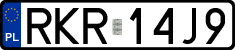License plates of Poland, Regular car plates
