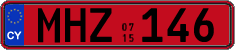 License plate of Cyprus, Rental cars