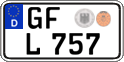 German license plate, Regular plates
