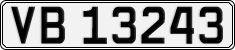 License plate of Norway, Cars