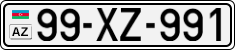 License plate of Azerbaijan, Cars
