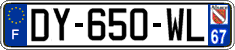 French license plate, SIV (ordinary)
