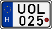 license plates of Hungary, Motorcycles (1990)