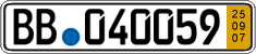 German license plate, Short-term transit plates