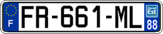 French license plate, SIV (ordinary)