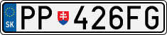 License plate of Slovakia, Cars