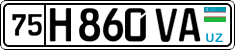 License plate of Uzbekistan, Private owners
