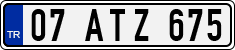 License plate of Turkey, Regular plates