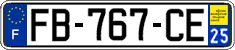 French license plate, SIV (ordinary)