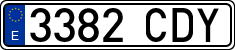 License plates of Spain, Ordinary (2000)