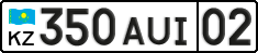 License plate Kazakhstan, Private owners (2012)