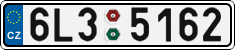 License plate of the Czech Republic, Cars (2001)
