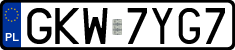 License plates of Poland, Regular car plates