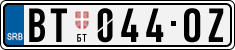 License plate of Serbia, Cars