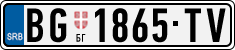 License plate of Serbia, Cars