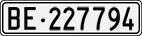 License plate of Switzerland, Cars