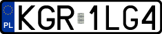 License plates of Poland, Regular car plates