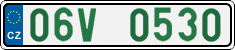 License plate of the Czech Republic, Oldtimers (2001)