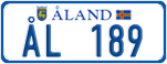 License plate of Åland, Cars (ÅL 12345)