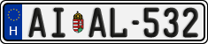license plates of Hungary, Regular plates (2022)