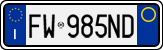 License plate of Italy, Cars (1994 year series)