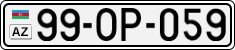 License plate of Azerbaijan, Cars