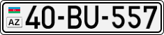 License plate of Azerbaijan, Cars