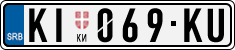 License plate of Serbia, Cars