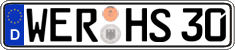 German license plate, Regular plates