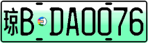 License plate of China, Electric vehicles