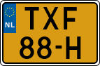 License plate of the Netherlands, Agricultural vehicles