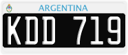 License plate of Argentina, Cars (1995, ABC 123)