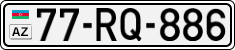 License plate of Azerbaijan, Cars