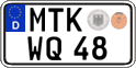 German license plate, Regular plates