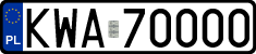 License plates of Poland, Regular car plates