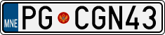 License plate of Montenegro, Vanity Plates