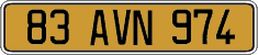 French license plate, FNI