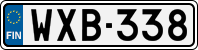 License plate of Finland, Cars