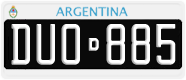 License plate of Argentina, Cars (1995, ABC 123)