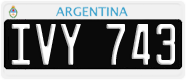 License plate of Argentina, Cars (1995, ABC 123)