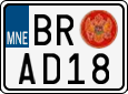 License plate of Montenegro, Mopeds