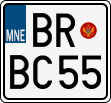License plate of Montenegro, Motorcycles